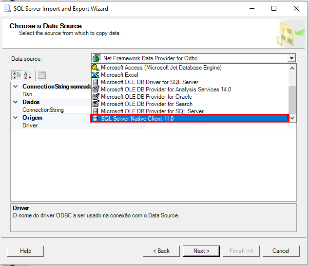 sql server native client 11 odbc connection string